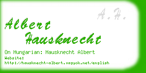 albert hausknecht business card